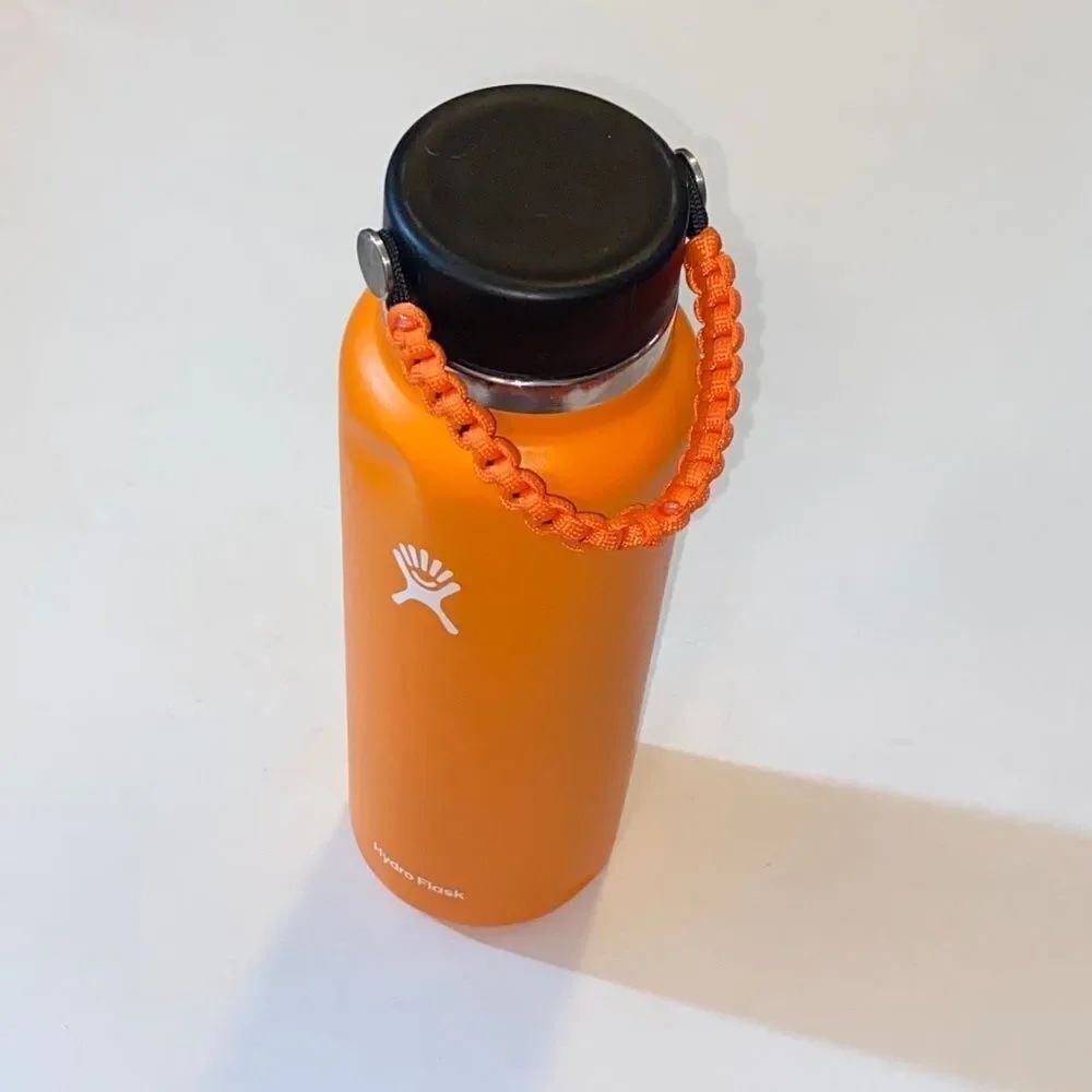 Hydro Flask in Bright Orange with Black Lid